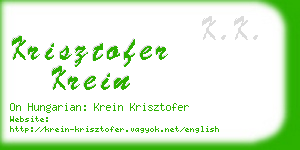 krisztofer krein business card